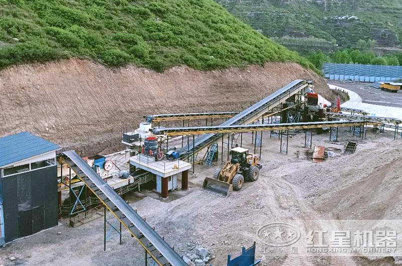 矿渣制砂生产线实拍图