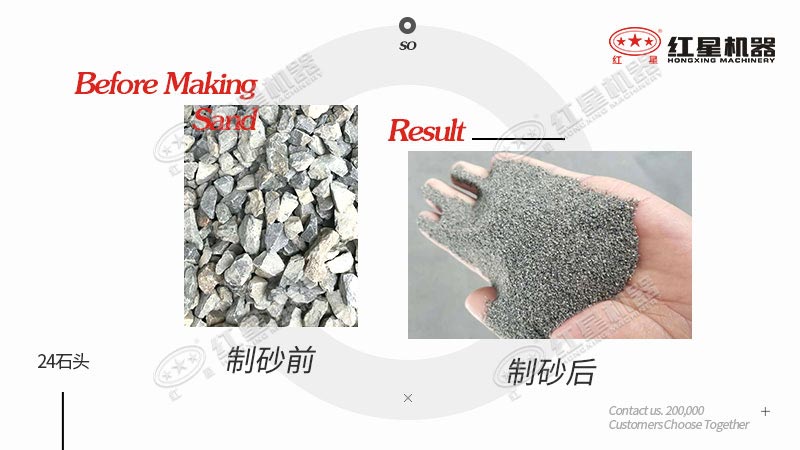 24石头做机制砂原料，一立方米出多少机制砂