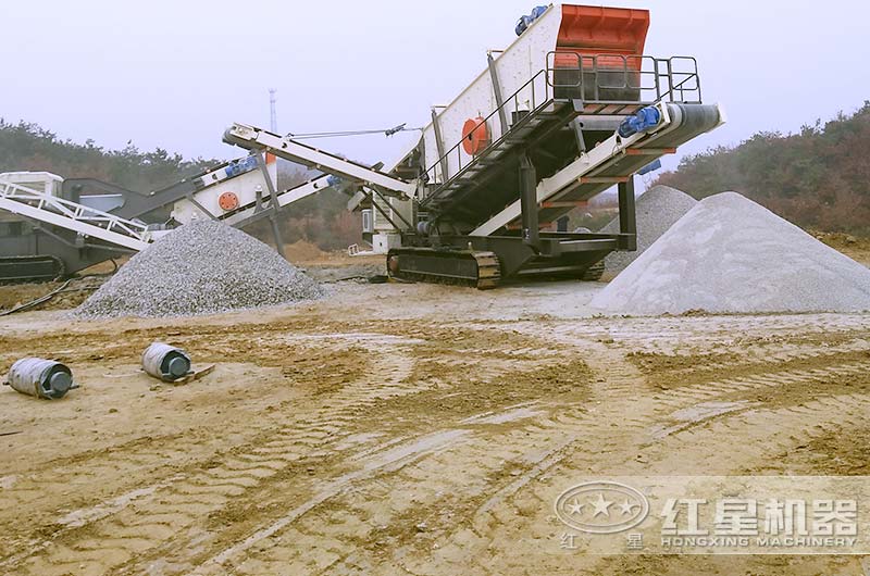 山东烟台新型环保砂石厂生产现场